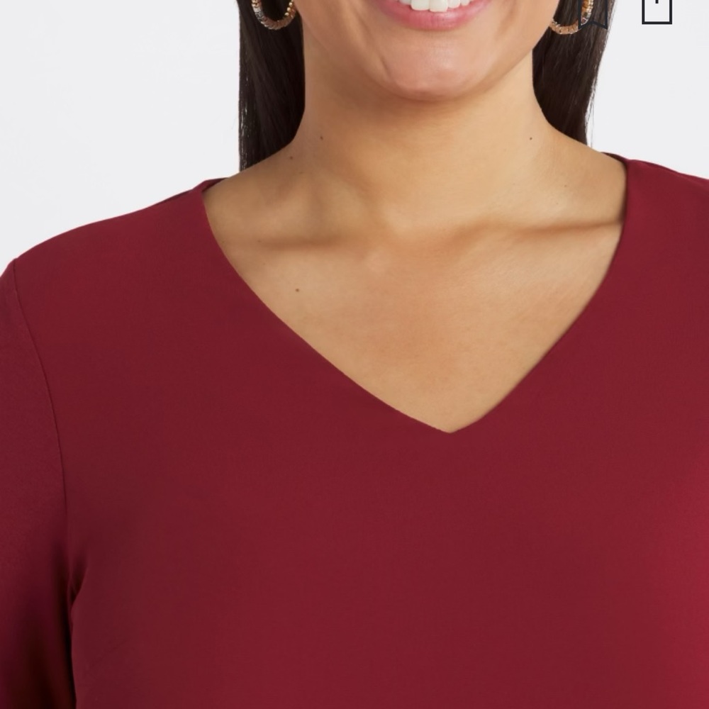 MICHAEL Michael Kors Sariya V-neck Blouse size 1X - Picture 4 of 6